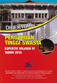 Image of Direktori perguruan tinggi swasta : kopertis wilayah IV tahun 2015