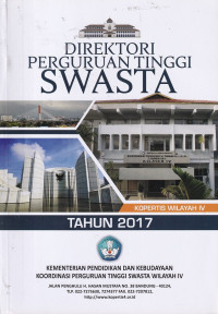 Image of Direktori perguruan tinggi swasta kopertis wilayah IV tahun 2017