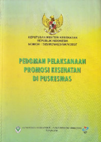 Image of Pedoman pelaksanaan promosi kesehatan di Puskesmas