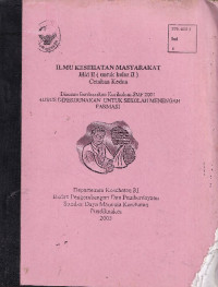 Image of Ilmu kesehatan masyarakat : jilid 2 (untuk kelas ii)